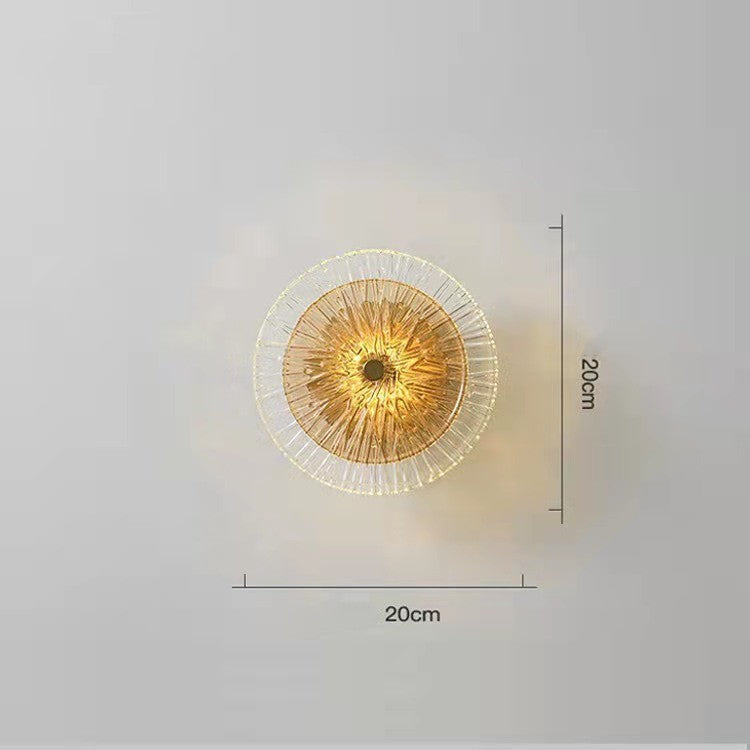 Modern Glass Wall Lamp — Contemporary Wall Sconce for Bedroom, Living Room & Hallway