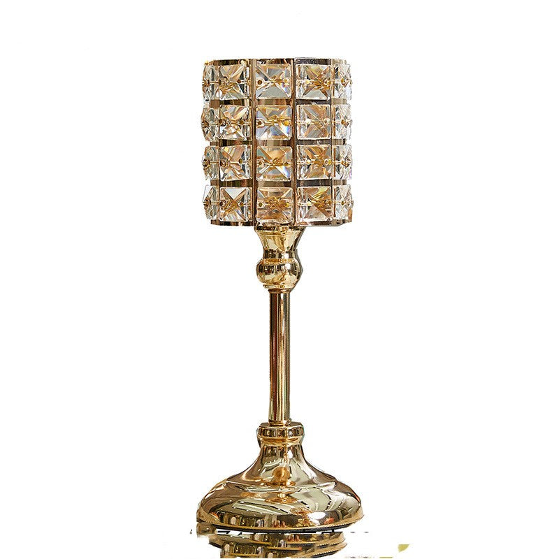 Crystal Candle Holder — Elegant Home Ambience Decor for Dining Table & Mantel