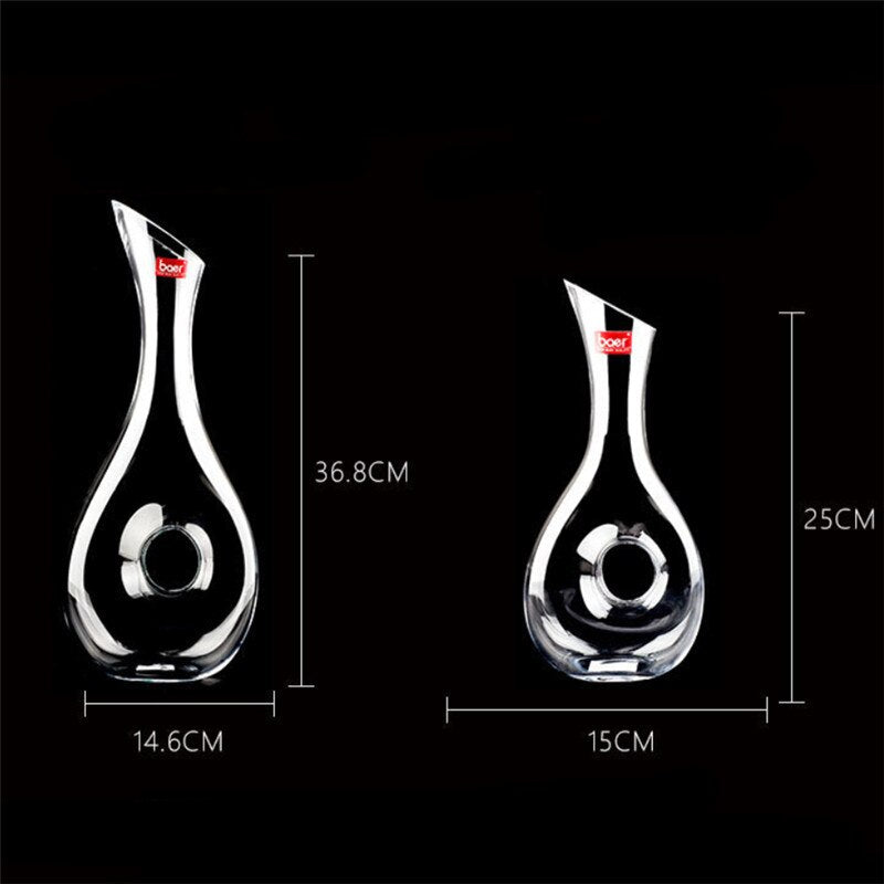 Decorative Glass Decanter — Modern Home Bar Accessory & Coffee Table Decor Piece