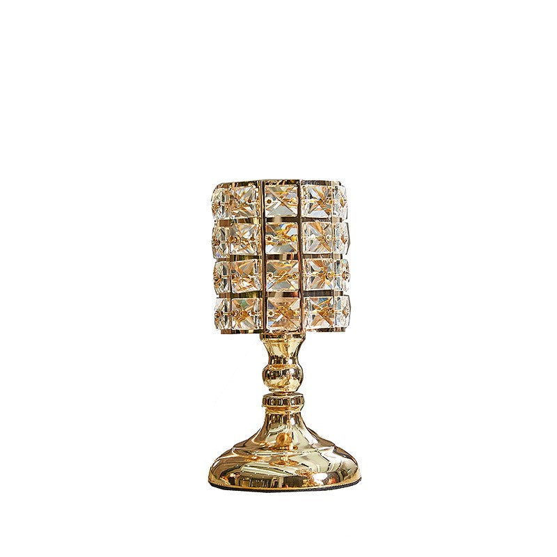 Crystal Candle Holder — Elegant Home Ambience Decor for Dining Table & Mantel