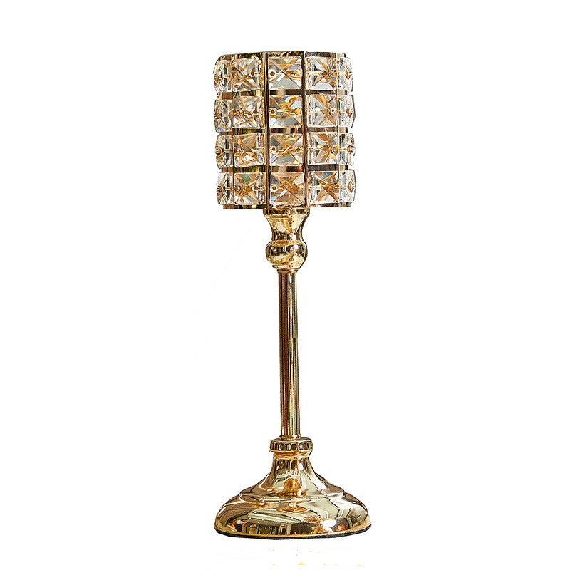 Crystal Candle Holder — Elegant Home Ambience Decor for Dining Table & Mantel