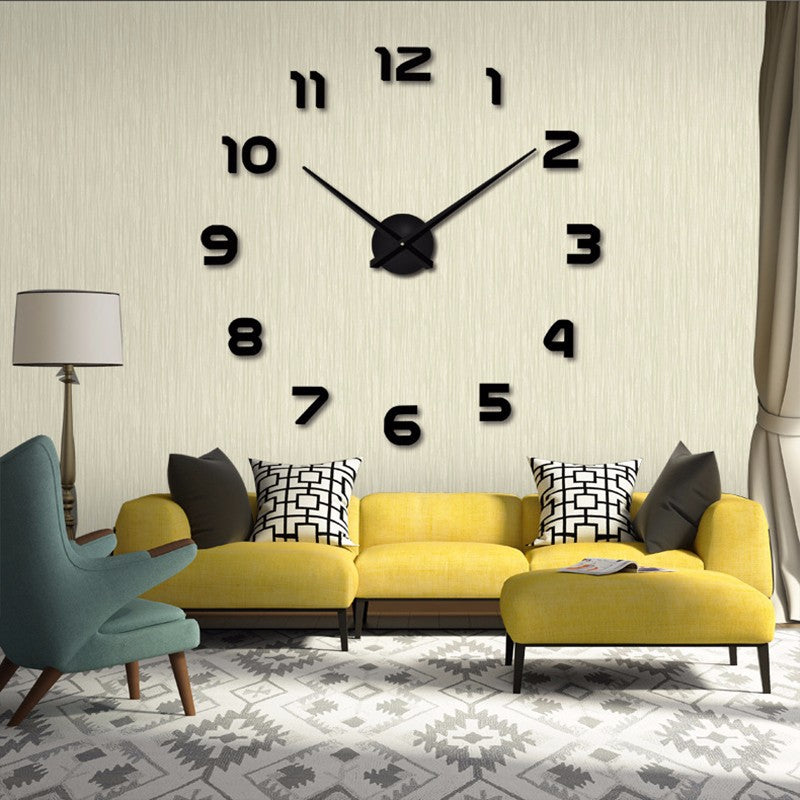 Modern Acrylic Wall Clock — Large Silent Wall Clock for Living Room, Office & Bedroom