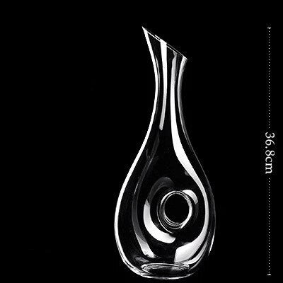 Decorative Glass Decanter — Modern Home Bar Accessory & Coffee Table Decor Piece