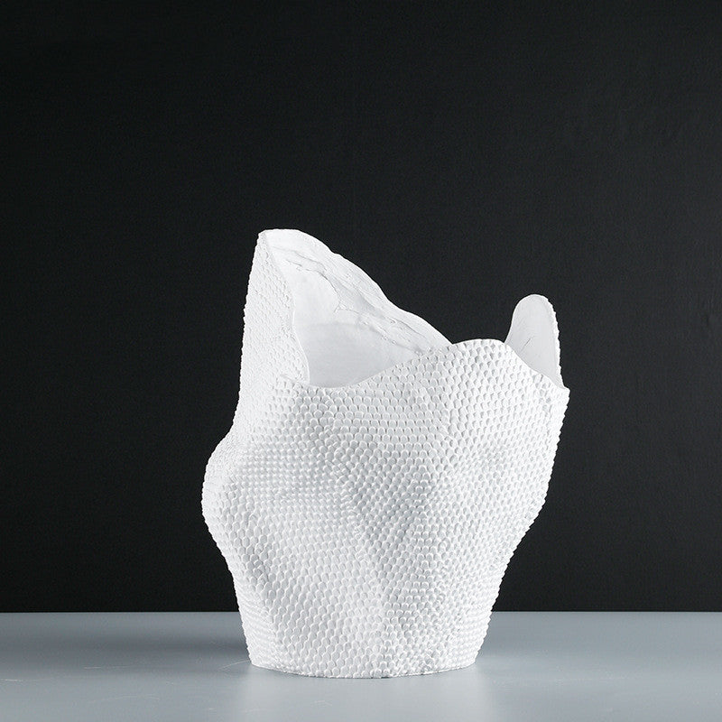 Abstract Ceramic Vase — Modern Sculptural Decor Vase for Living Room Shelf & Coffee Table
