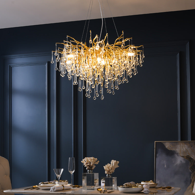 Crystal Luxury Chandelier — Glamorous Ceiling Light for Bedroom, Dining Room & Entryway