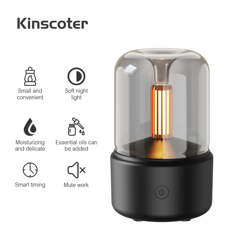 Candle Aroma Diffuser — Decorative Essential Oil Diffuser & Ambient Light for Home
