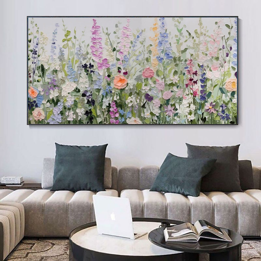 Handmade Knife Flowers Oil Painting Wall Art