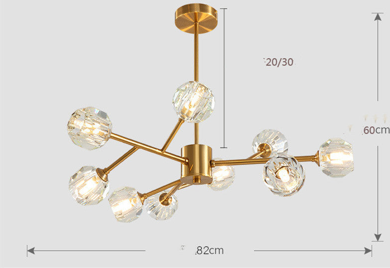 Seamless Nordic Chandelier — Contemporary Statement Ceiling Light for Living Room & Dining Room