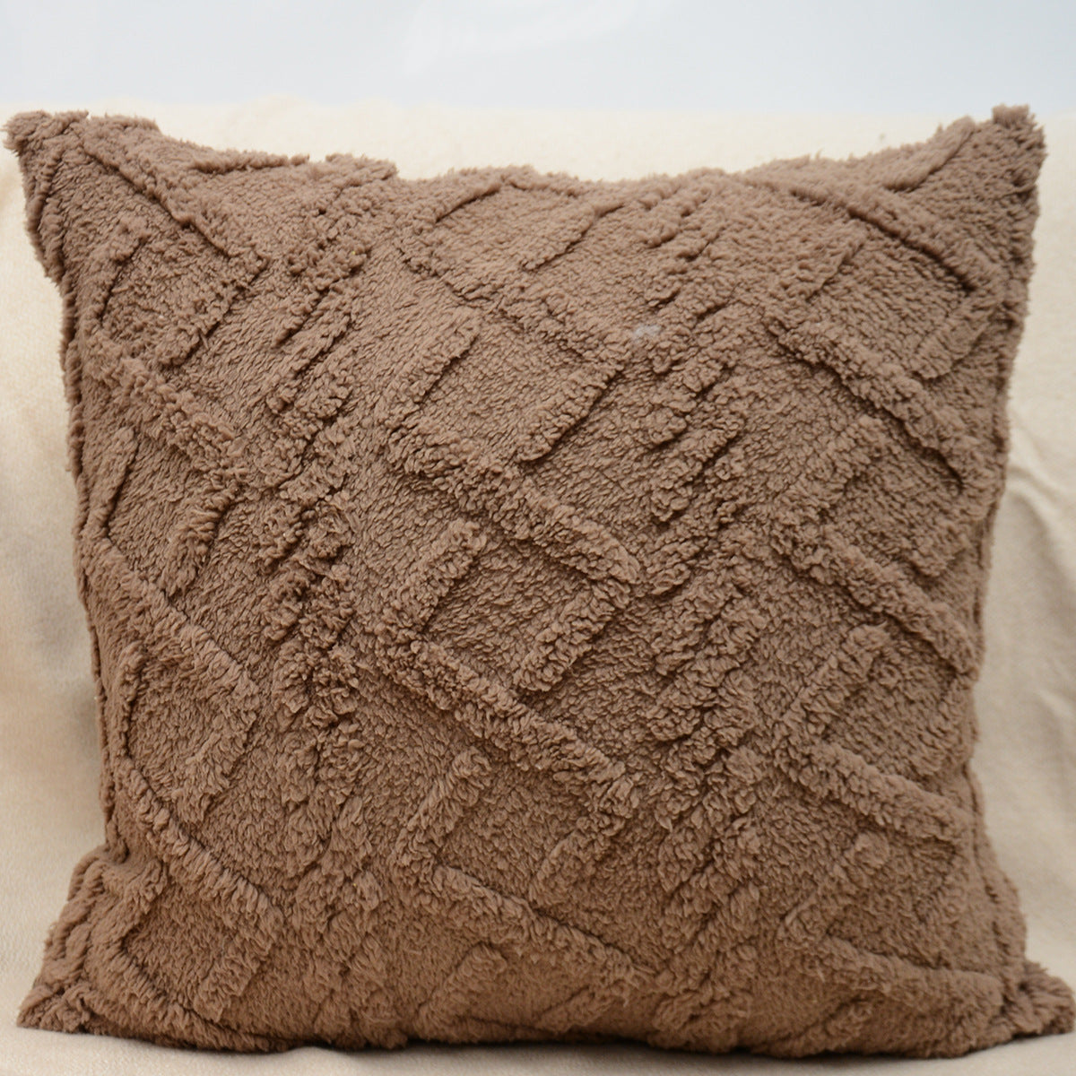 Plush Cushion Cover — Ultra-Soft Fluffy Throw Pillow Case for Sofa, Bed & Living Room