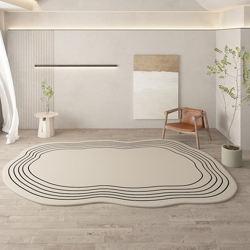 Modern Minimalist Area Rug — Neutral Living Room Rug for Apartment & Open Plan Spaces