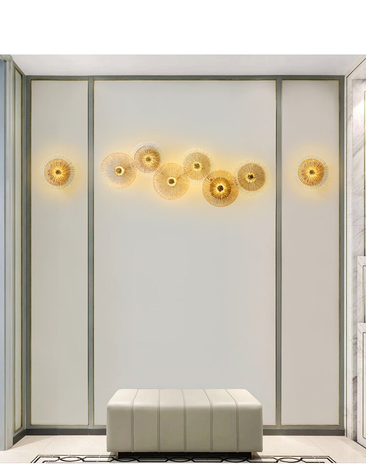 Modern Glass Wall Lamp — Contemporary Wall Sconce for Bedroom, Living Room & Hallway