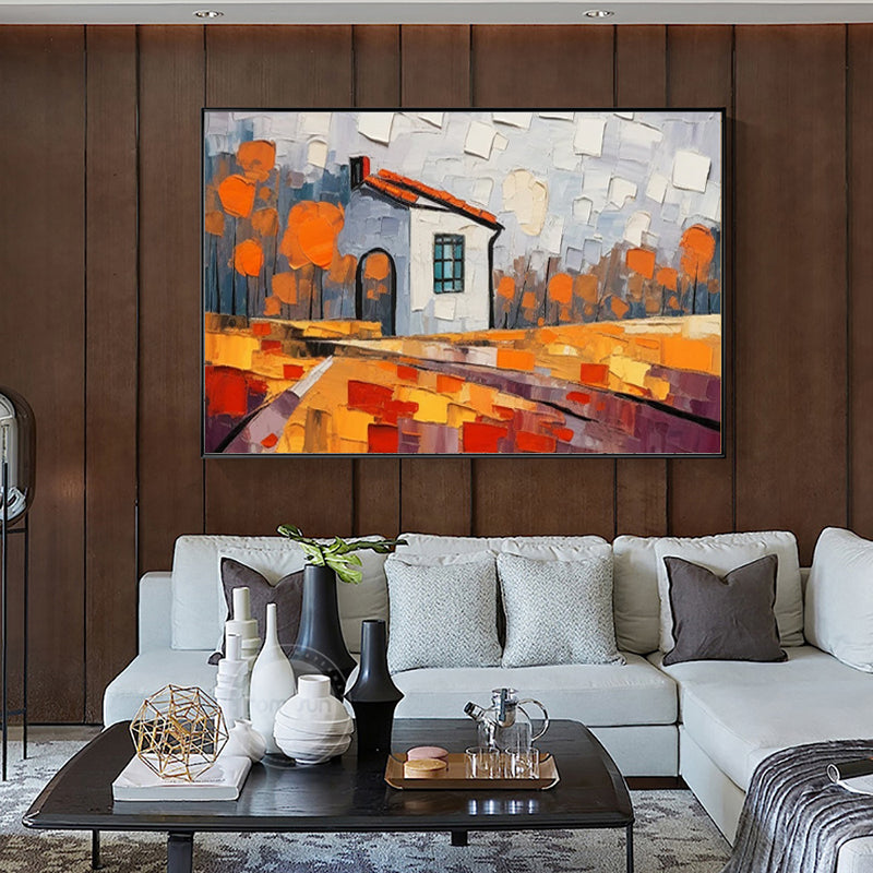 Serene Countryside Wall Art — Landscape Print for Living Room, Bedroom & Small Space