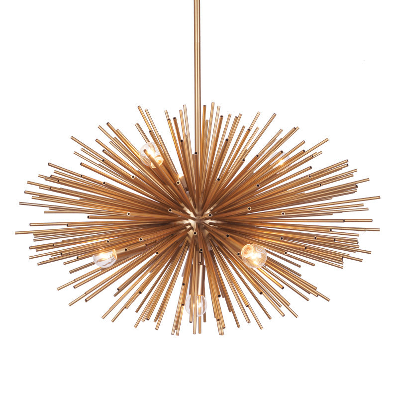 Geometric Round Chandelier — Statement Ceiling Light for Dining Room & Living Room