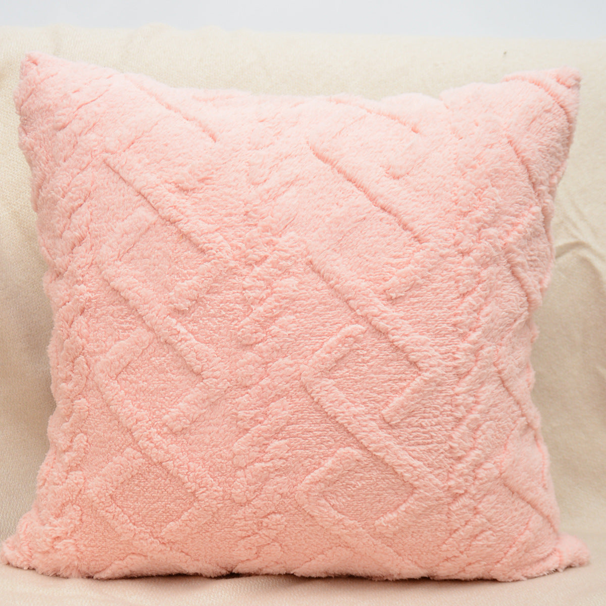 Plush Cushion Cover — Ultra-Soft Fluffy Throw Pillow Case for Sofa, Bed & Living Room