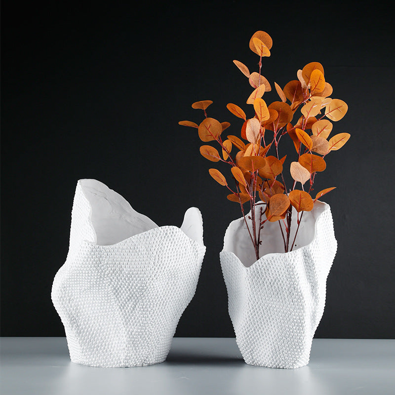 Abstract Ceramic Vase — Modern Sculptural Decor Vase for Living Room Shelf & Coffee Table