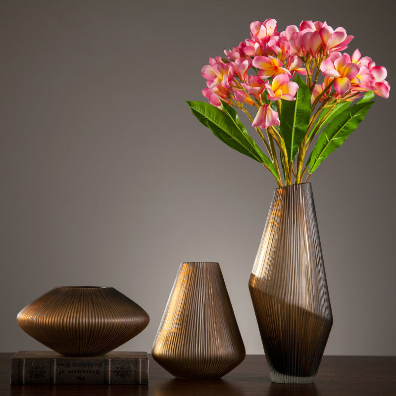 Frosted Glass Vase — Large Modern Decorative Vase for Floor, Entryway & Living Room