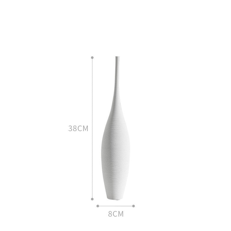 Handmade Ceramic Vase — Artisan Decorative Vase for Living Room Shelf, Bedside & Coffee Table