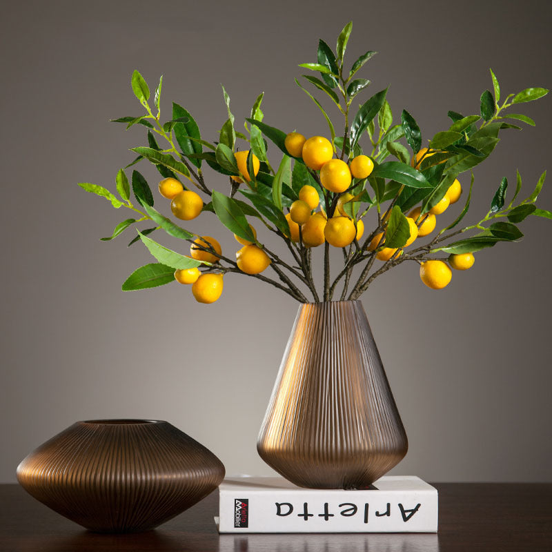Frosted Glass Vase — Large Modern Decorative Vase for Floor, Entryway & Living Room