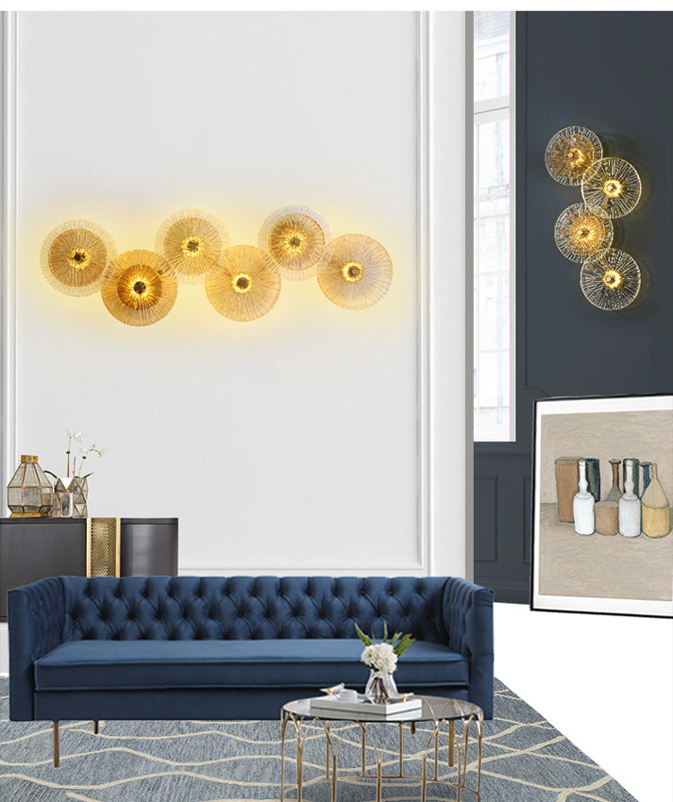 Modern Glass Wall Lamp — Contemporary Wall Sconce for Bedroom, Living Room & Hallway