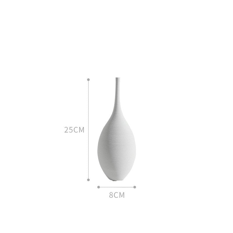 Handmade Ceramic Vase — Artisan Decorative Vase for Living Room Shelf, Bedside & Coffee Table