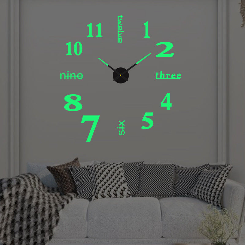 Modern Acrylic Wall Clock — Large Silent Wall Clock for Living Room, Office & Bedroom