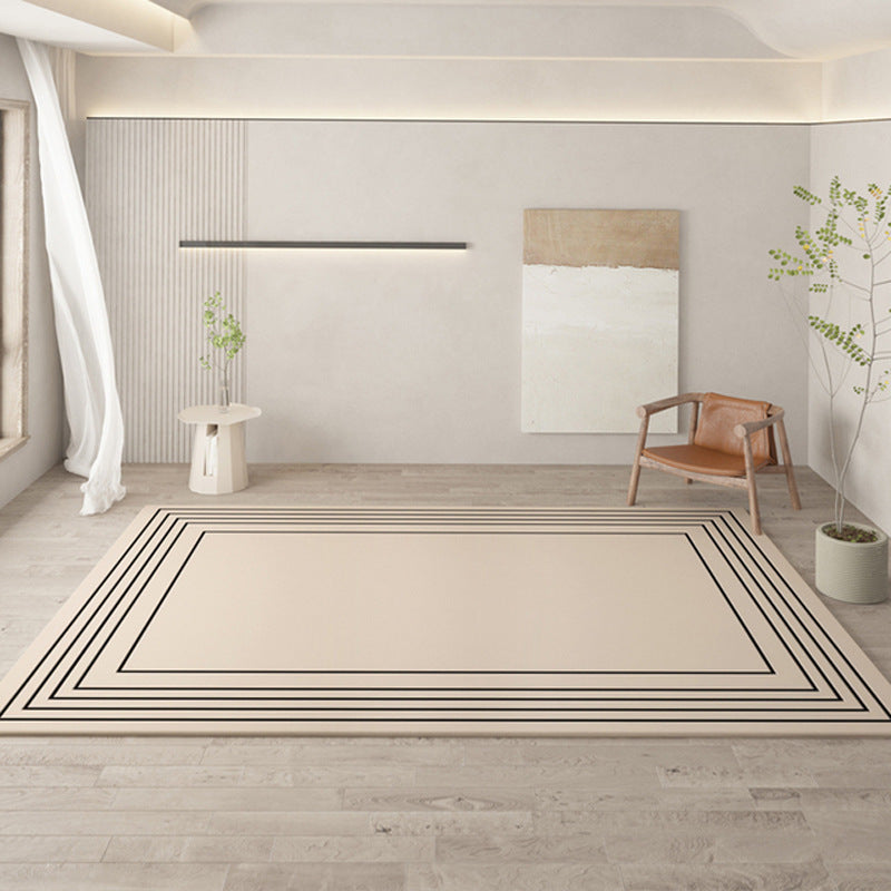 Modern Minimalist Area Rug — Neutral Living Room Rug for Apartment & Open Plan Spaces