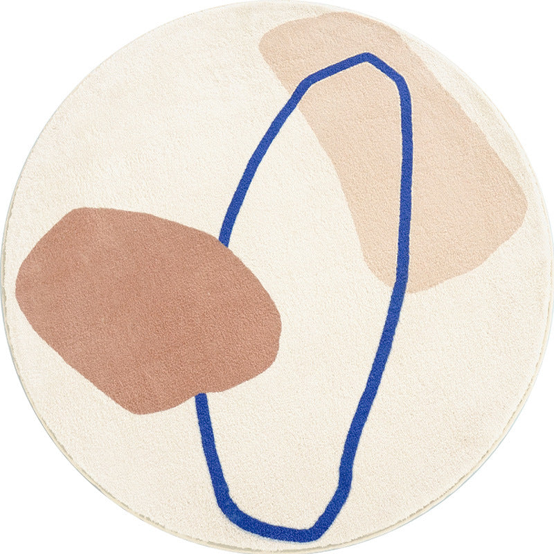 Minimalist Round Rug — Modern Circle Area Rug for Living Room, Bedroom & Small Spaces