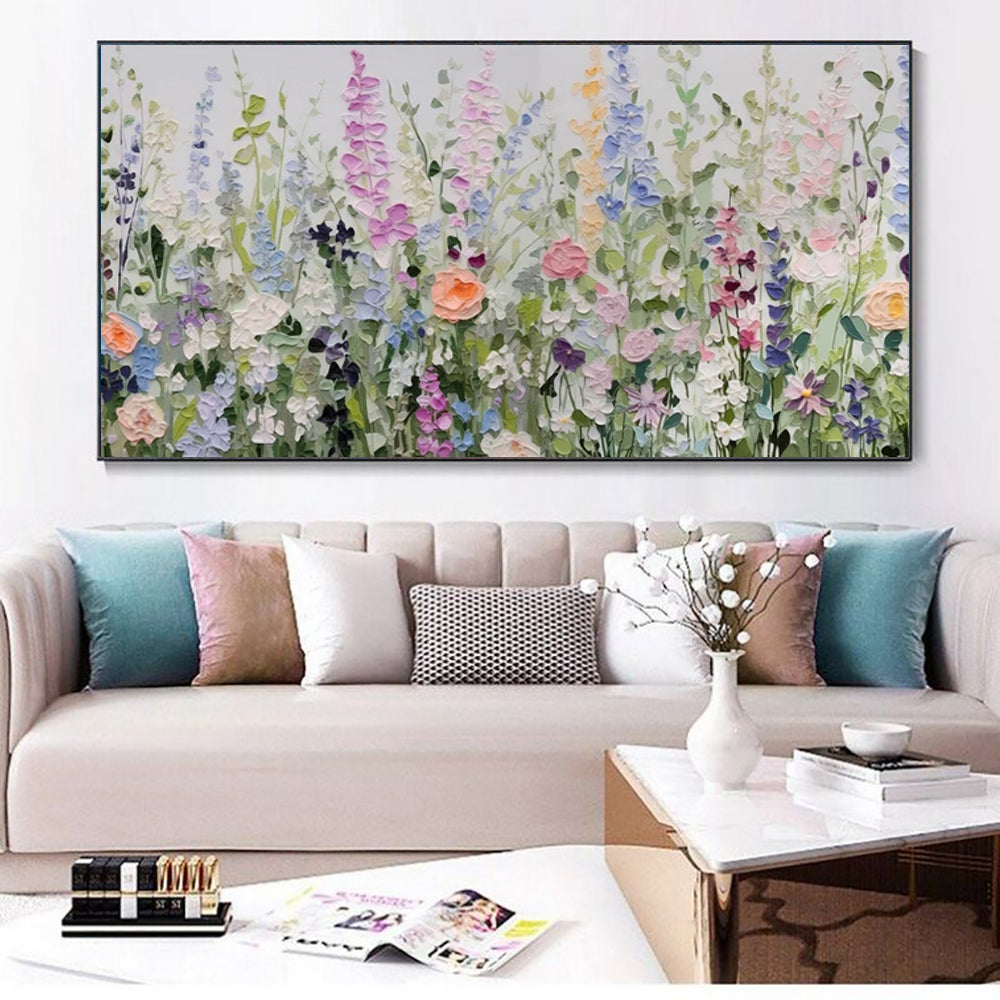 Handmade Knife Flowers Oil Painting Wall Art