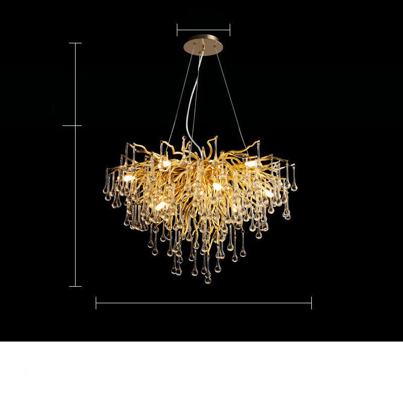 Crystal Luxury Chandelier — Glamorous Ceiling Light for Bedroom, Dining Room & Entryway