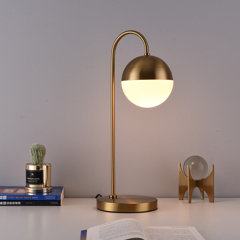Gold Desk Lamp — Modern Table Lamp for Home Office, Bedroom & Living Room