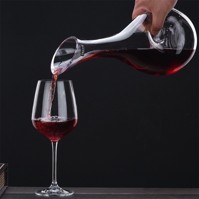 Decorative Glass Decanter — Modern Home Bar Accessory & Coffee Table Decor Piece