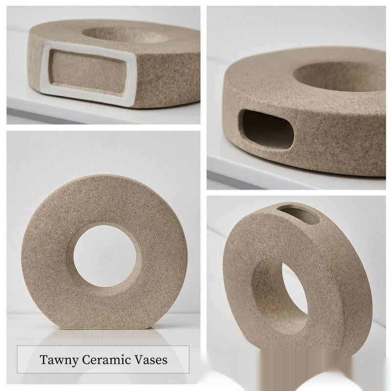 Minimalist Ceramic Vase — Modern Decorative Vase for Apartment, Shelf & Small Space Styling