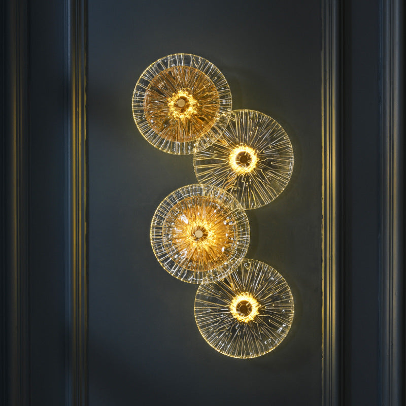 Modern Glass Wall Lamp — Contemporary Wall Sconce for Bedroom, Living Room & Hallway