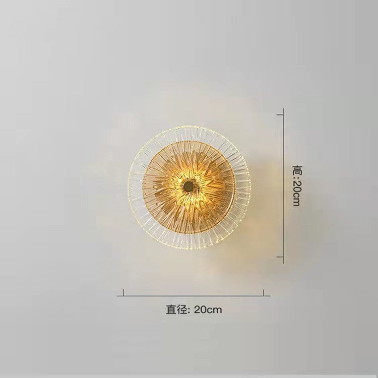 Modern Glass Wall Lamp — Contemporary Wall Sconce for Bedroom, Living Room & Hallway
