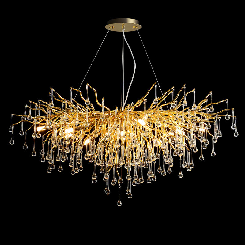 Crystal Luxury Chandelier — Glamorous Ceiling Light for Bedroom, Dining Room & Entryway