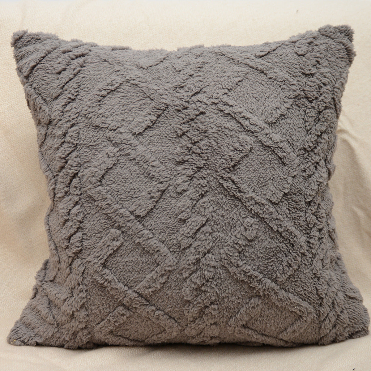 Plush Cushion Cover — Ultra-Soft Fluffy Throw Pillow Case for Sofa, Bed & Living Room