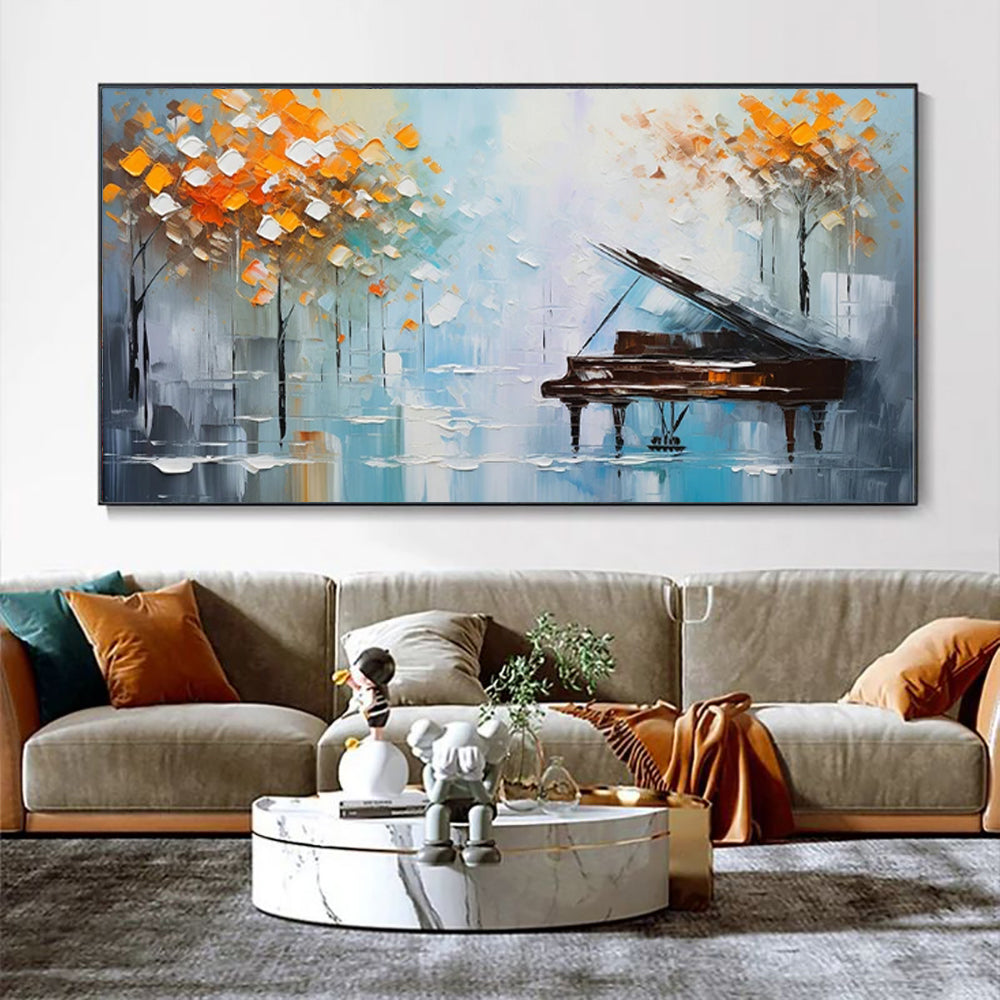 Handmade Palette Knife Tree Oil Painting Wall Art