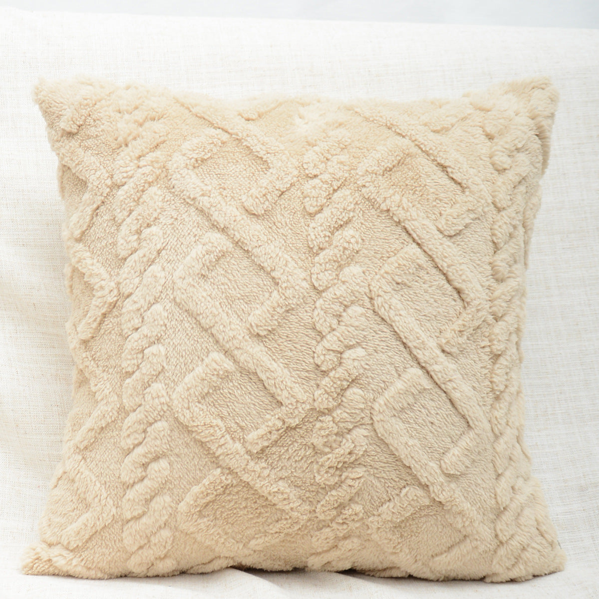 Plush Cushion Cover — Ultra-Soft Fluffy Throw Pillow Case for Sofa, Bed & Living Room
